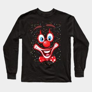 funny clown face Long Sleeve T-Shirt